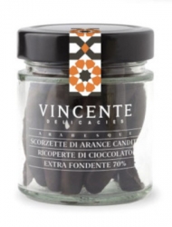 VINCENTE VASO GR.100 SCORZE ARANCIA CIOCCOLATO 70%